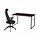 HUVUDSPELARE/MATCHSPEL, gaming desk and chair