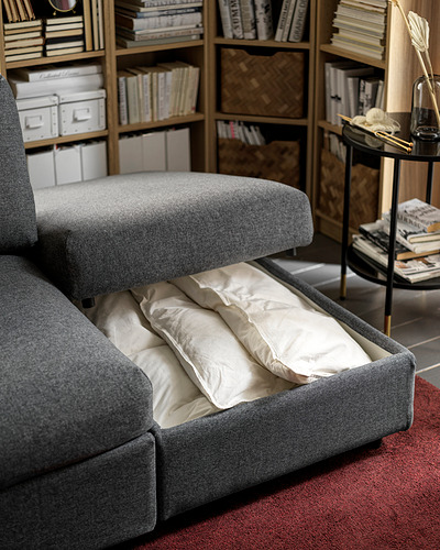 VIMLE, footstool with storage