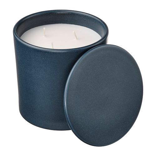 FRUKTSKOG, scented candle in ceramic jar w lid