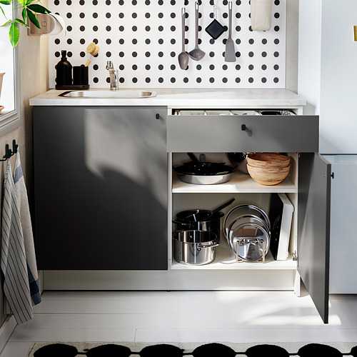 KNOXHULT, base cabinet with doors and drawer