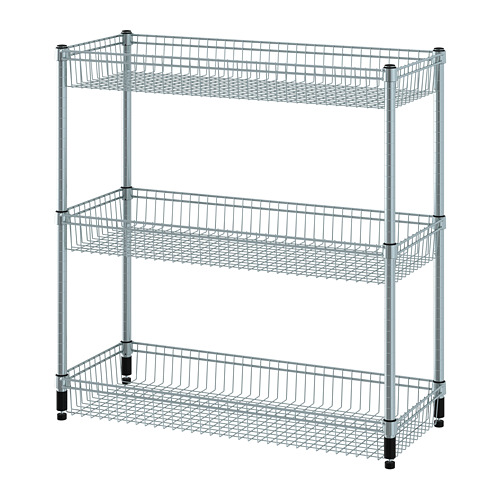 OMAR, shelving unit with 3 baskets