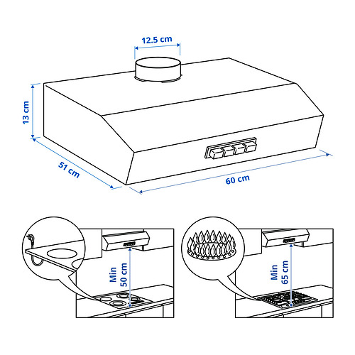 LAGAN wall mounted extractor hood