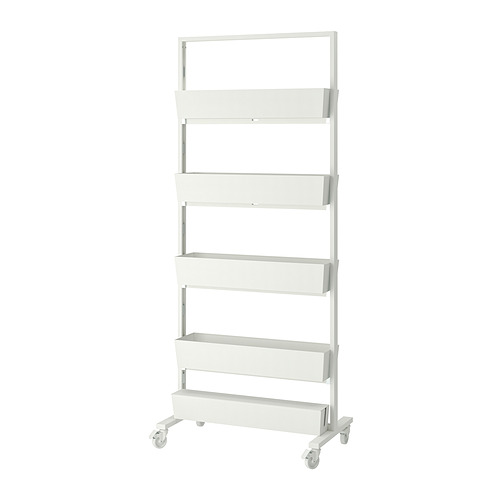 MITTZON, frame w castors/container/cable box