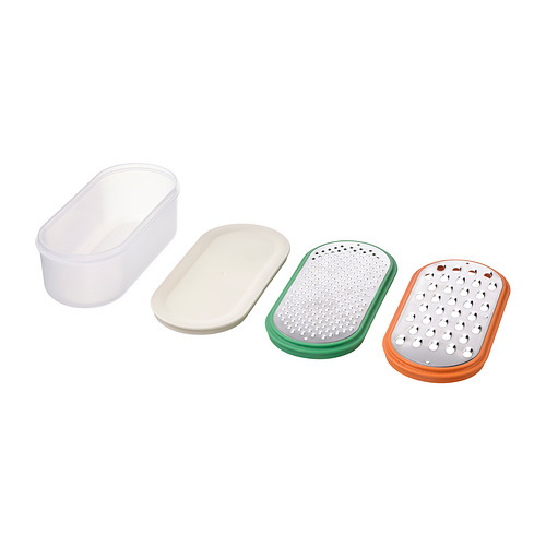 UPPFYLLD, grater with container, set of 4