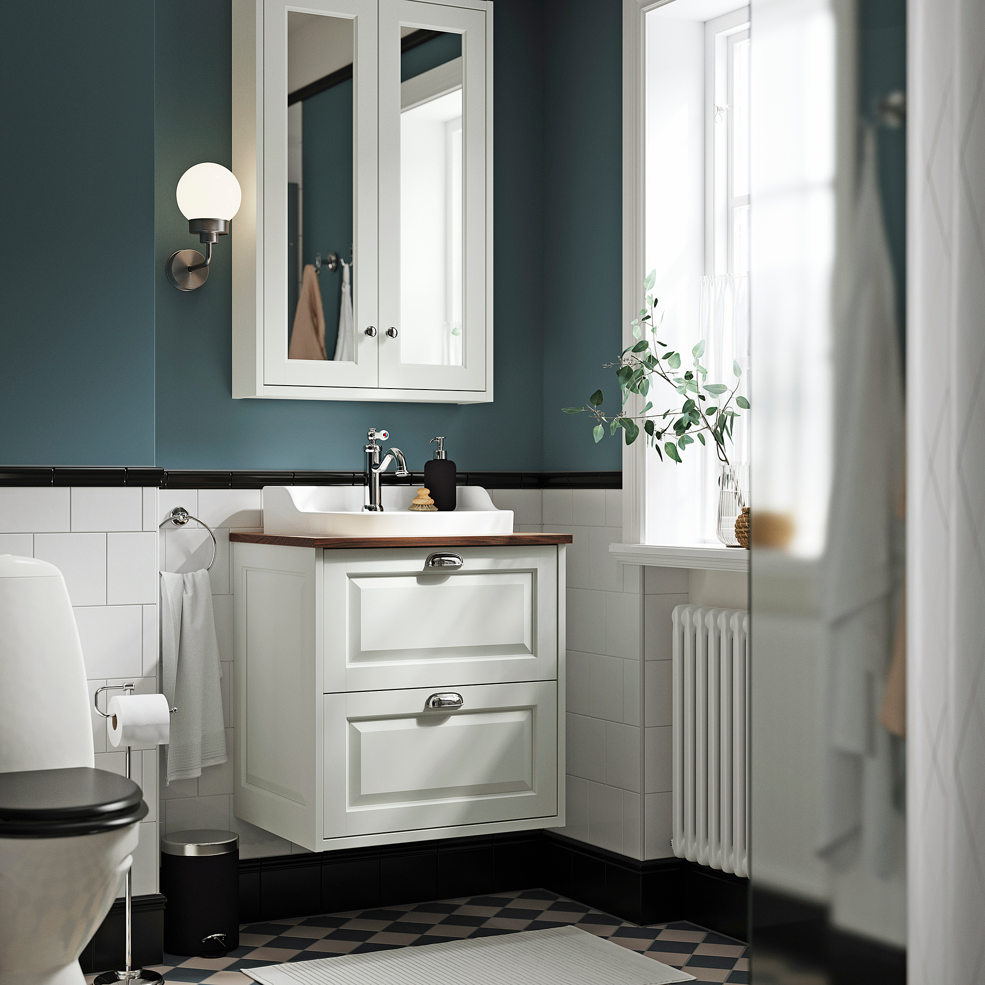 TÄNNFORSEN/RUTSJÖN vaskaskápur/skúffur/handlaug/blt.