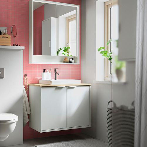 HAVBÄCK/ORRSJÖN, wash-stnd w doors/wash-basin/tap