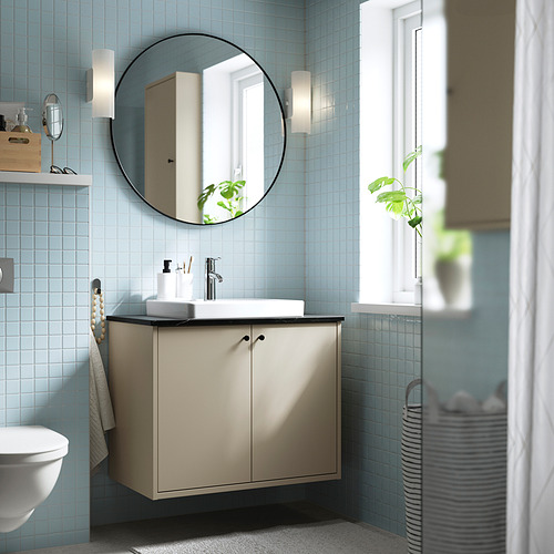 HAVBÄCK/ORRSJÖN, wash-stnd w doors/wash-basin/tap