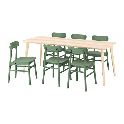 LISABO/RÖNNINGE, table and 6 chairs