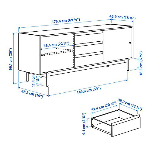 RÅDMANSÖ sjónvarpsbekkur