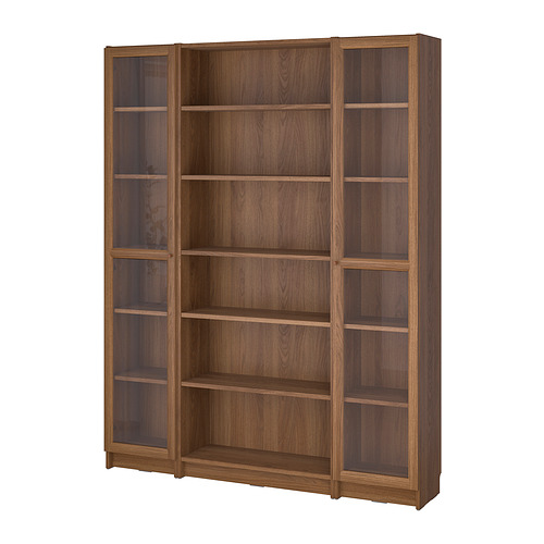 BILLY/OXBERG, bookcase combination w glass doors