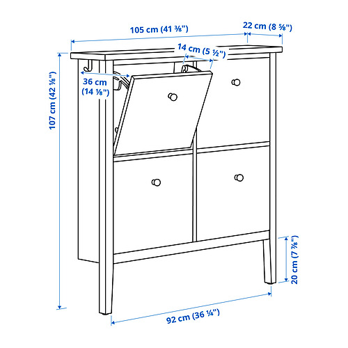 GULLABERG skóskápur