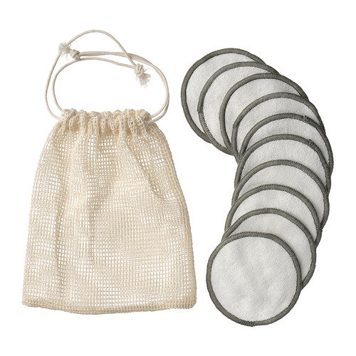 ÅKERRÄTTIKA, reusable cleansing pads with bag