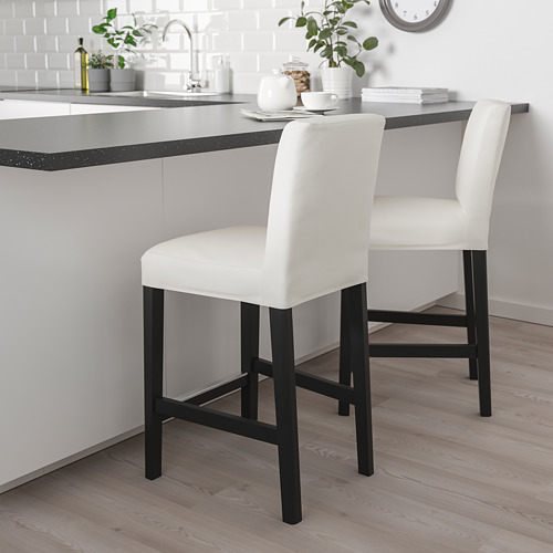 BERGMUND, bar stool with backrest