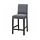 BERGMUND, bar stool with backrest