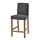 BERGMUND, bar stool with backrest