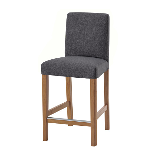 BERGMUND, bar stool with backrest