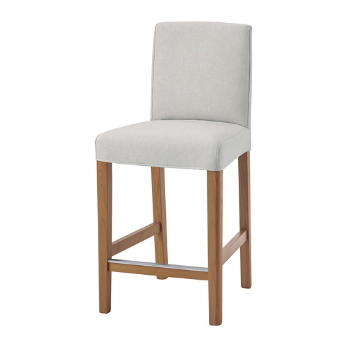 BERGMUND, bar stool with backrest