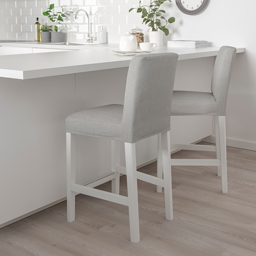 BERGMUND, bar stool with backrest