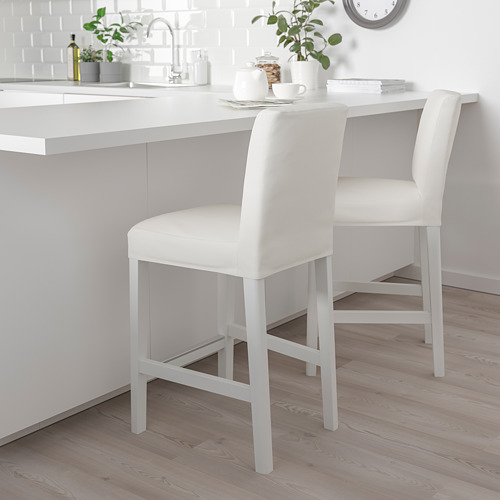 BERGMUND, bar stool with backrest