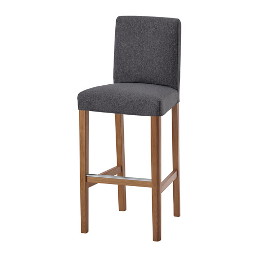 BERGMUND, bar stool with backrest