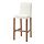 BERGMUND, bar stool with backrest