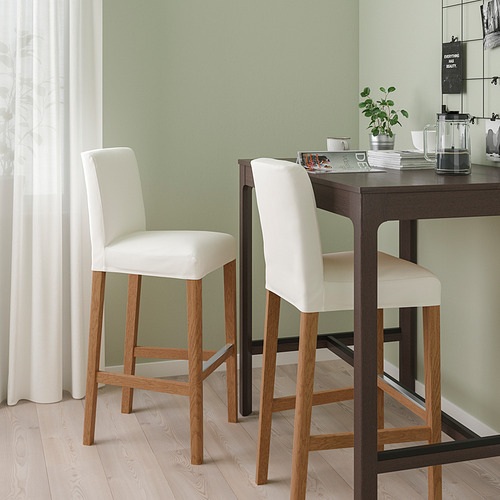 BERGMUND, bar stool with backrest