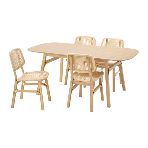 VOXLÖV/VOXLÖV, table and 4 chairs