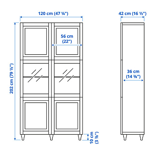 BESTÅ storage combination w glass doors