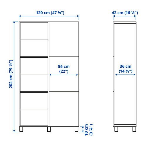 BESTÅ storage combination with doors