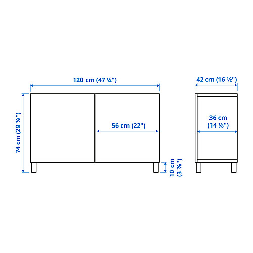 BESTÅ storage combination with doors