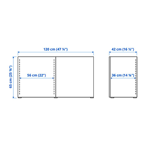 BESTÅ storage combination with doors