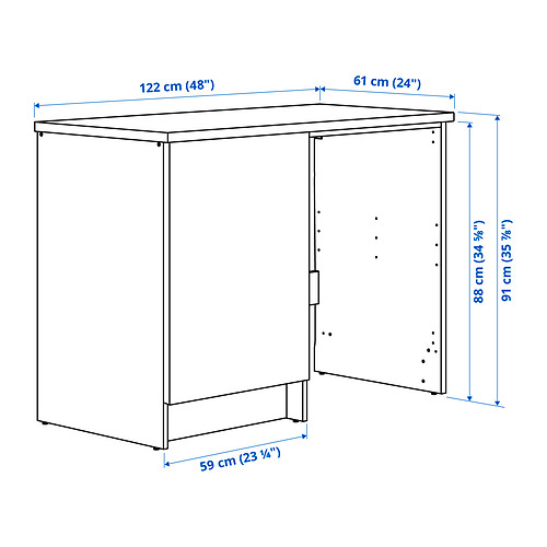KNOXHULT grunnskápur m/hurð og opinni hirslu