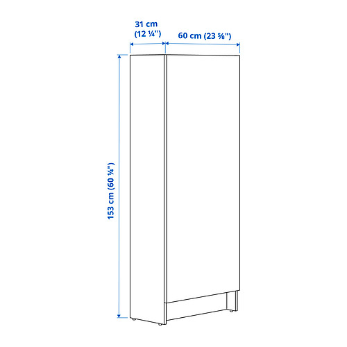 KNOXHULT hár skápur með hurð