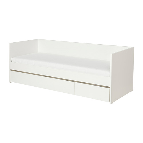 VIHALS, day-bed with storage/1 mattress
