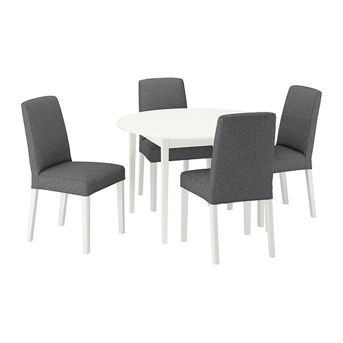 NÄSINGE/BERGMUND borð og fjórir stólar