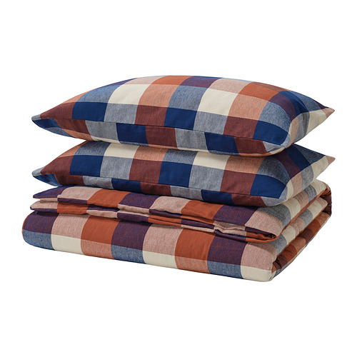 BLÅSENAP, duvet cover and 2 pillowcases