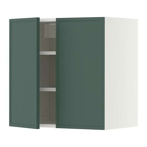 METOD wall cabinet with shelves/2 doors