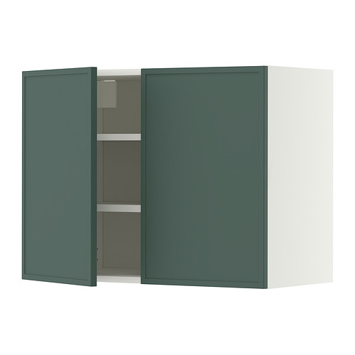 METOD wall cabinet with shelves/2 doors
