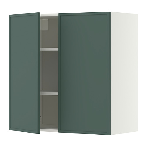 METOD wall cabinet with shelves/2 doors