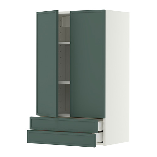 METOD/MAXIMERA wall cabinet w 2 doors/2 drawers