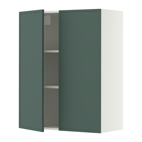 METOD wall cabinet with shelves/2 doors