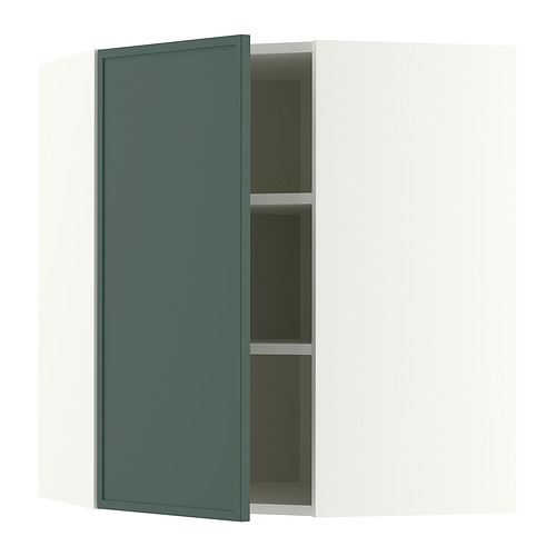 METOD corner wall cabinet with shelves