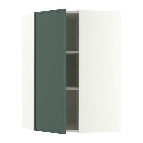 METOD corner wall cabinet with shelves