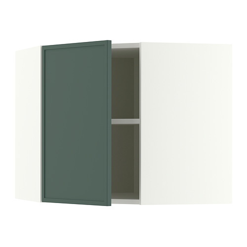 METOD corner wall cabinet with shelves