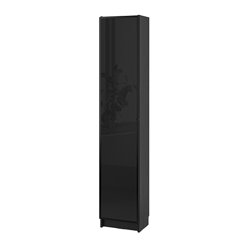 BILLY/HÖGBO, bookcase combination w glass doors