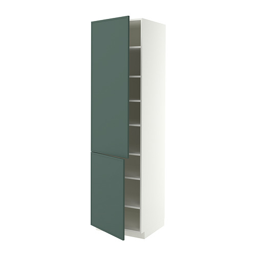 METOD high cabinet with shelves/2 doors