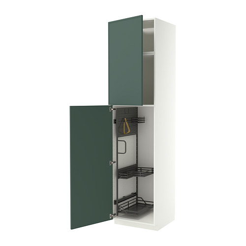 METOD high cabinet with cleaning interior