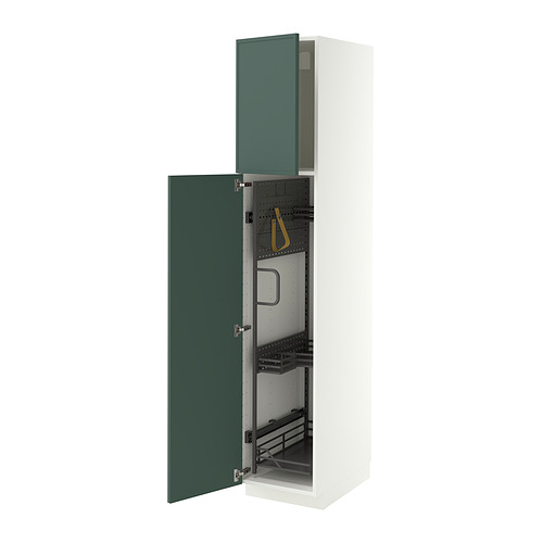 METOD high cabinet with cleaning interior
