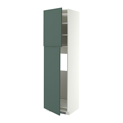 METOD high cabinet for fridge w 2 doors