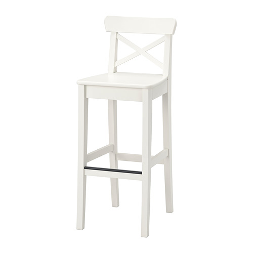 INGOLF, bar stool with backrest